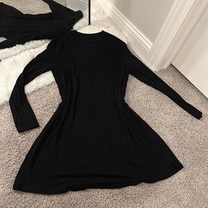 Long sleeve black dress